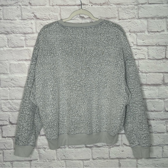 Victoria’s Secret PINK Gray Faux Sherpa Sweatshirt - Picture 7 of 13